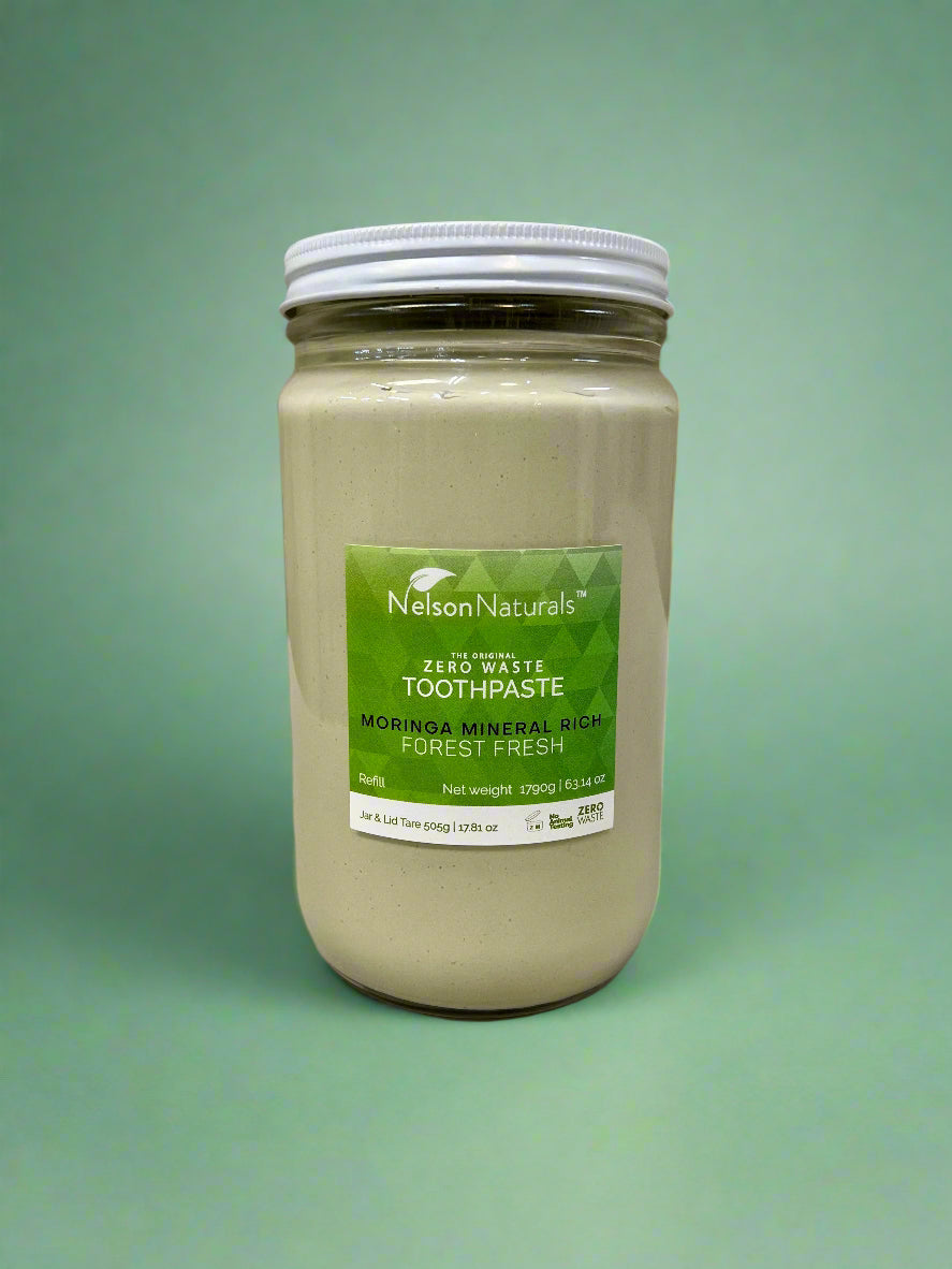 *NEW JARS* Moringa Bulk Toothpaste 1400 g - Wholesale - nelsonnaturals remineralizing toothpaste