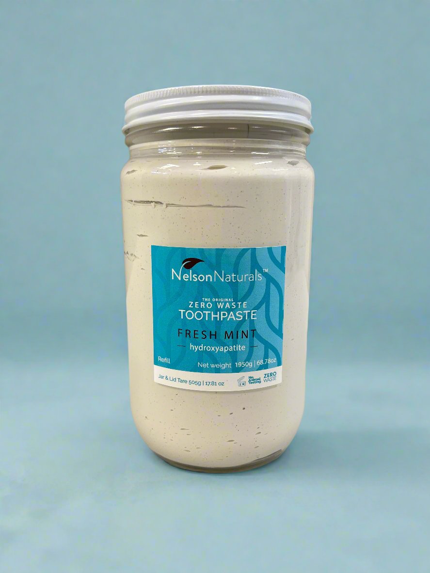 Bulk zero waste hydroxyapatite toothpaste