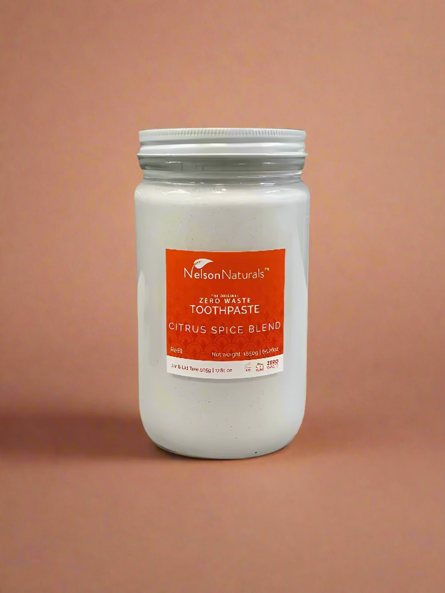 *NEW JARS* Citrus Spice Blend Bulk Toothpaste 1400g - Wholesale Toothpaste - nelsonnaturals remineralizing toothpaste
