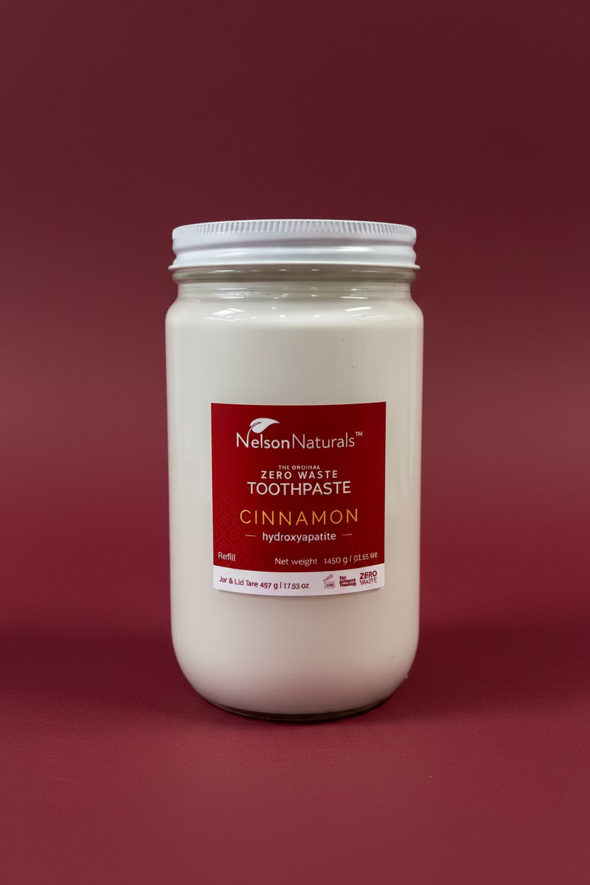 *NEW JARS* Cinnamon with Hydroxyapatite 1450 g - WHOLESALE - nelsonnaturals remineralizing toothpaste