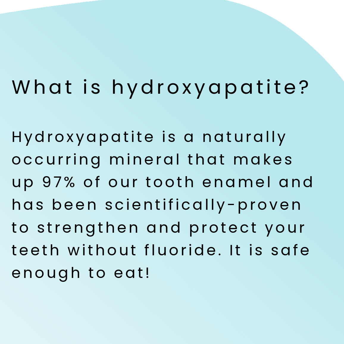 Fresh Mint w/hydroxyapatite remineralizing toothpaste
