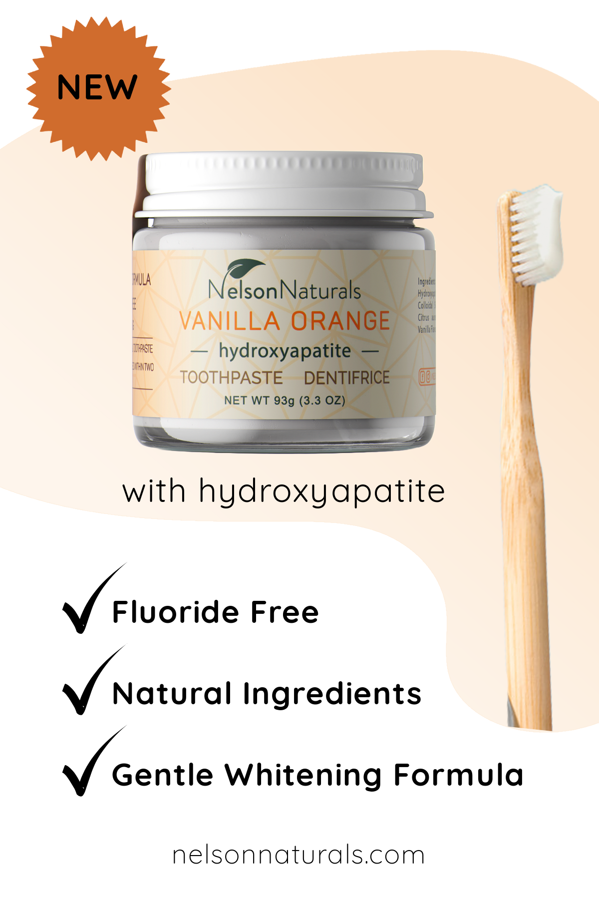 Vanilla Orange hydroxyapatite toothpaste