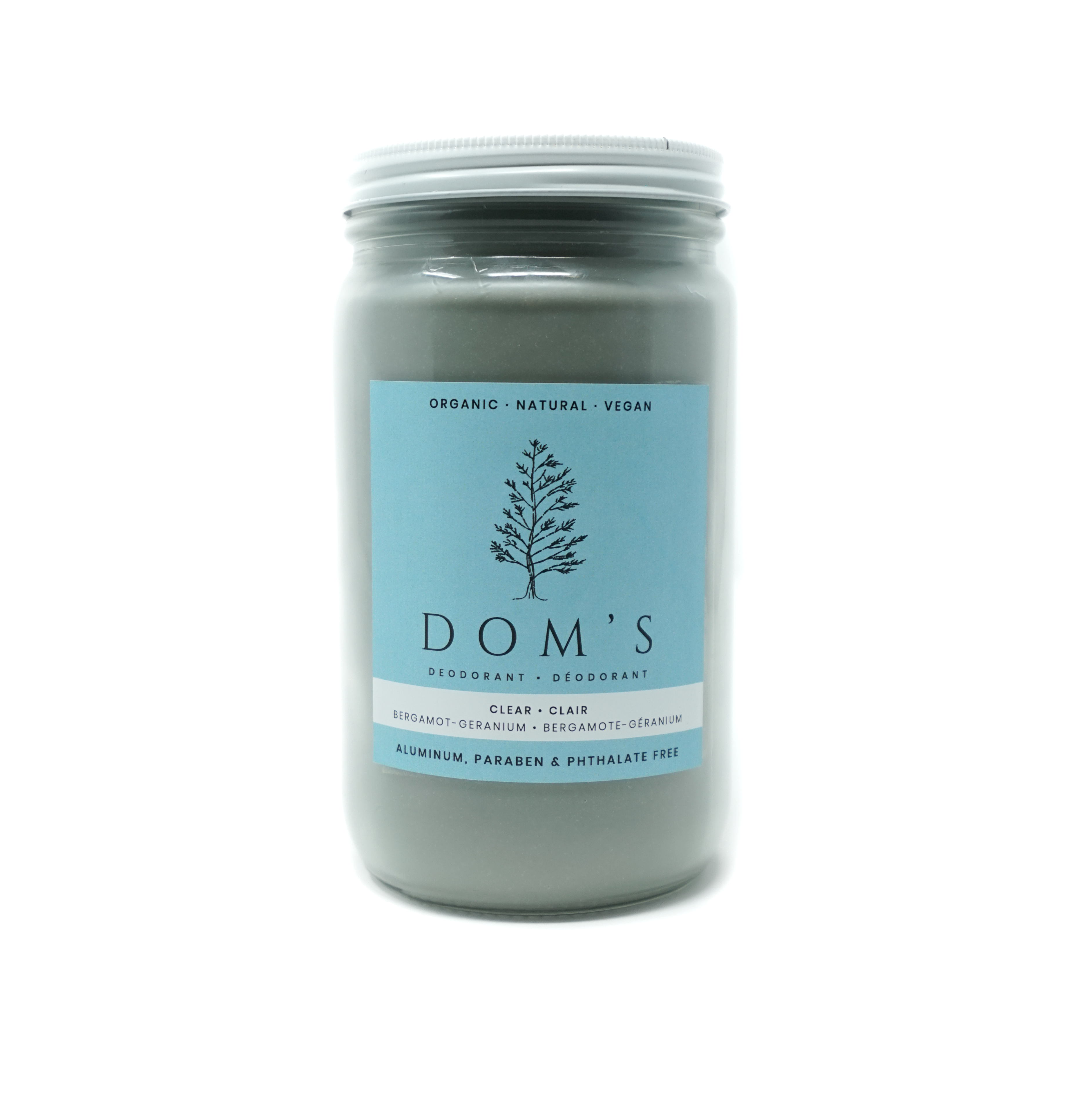 Dom's Clear Deodorant Bulk Jar