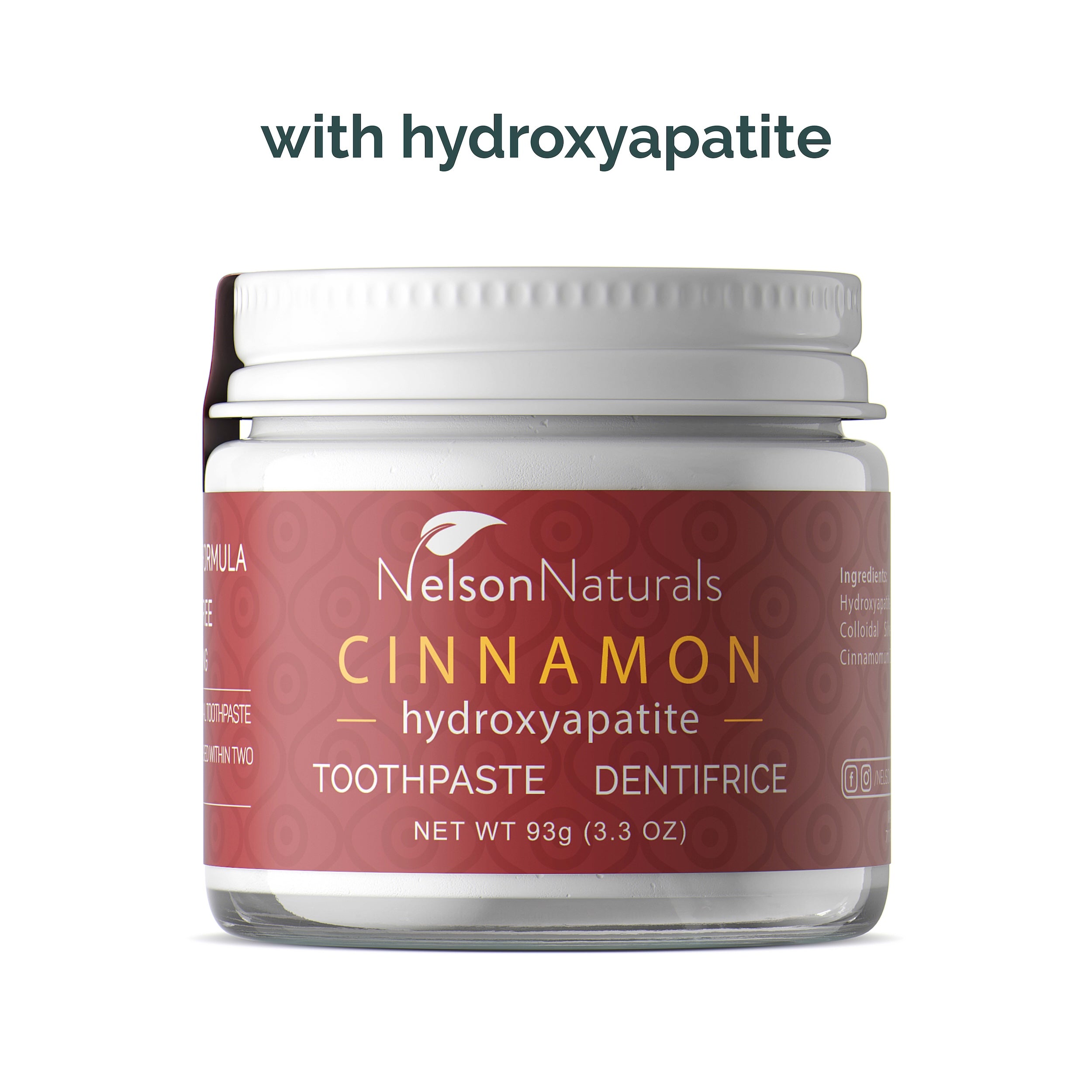 Cinnamon with hydroxyapatite 93g - WHOLESALE Toothpaste - nelsonnaturals remineralizing toothpaste