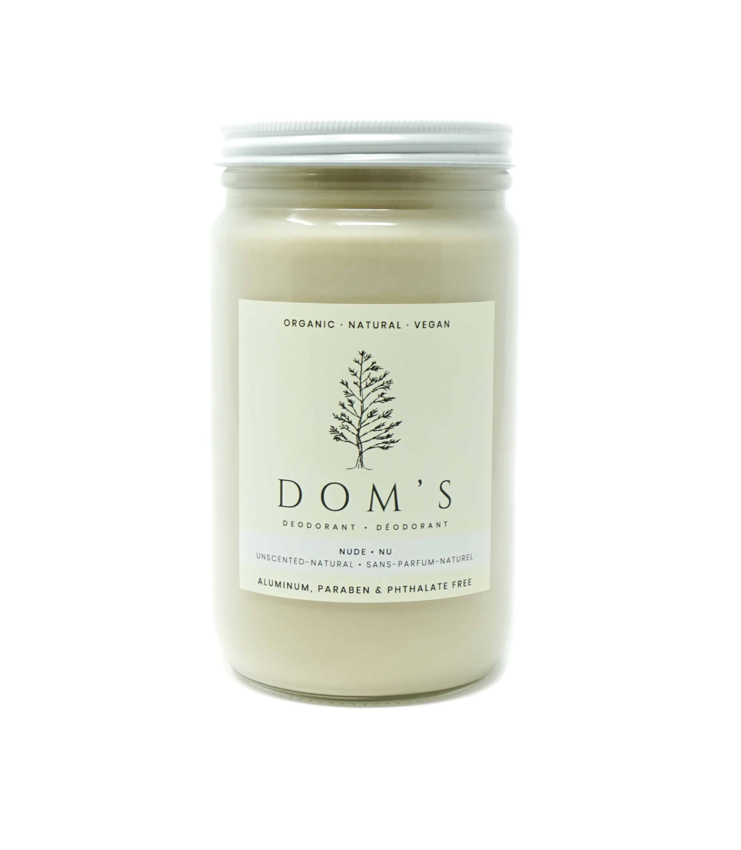 Dom's Nude Deodorant Bulk Jar