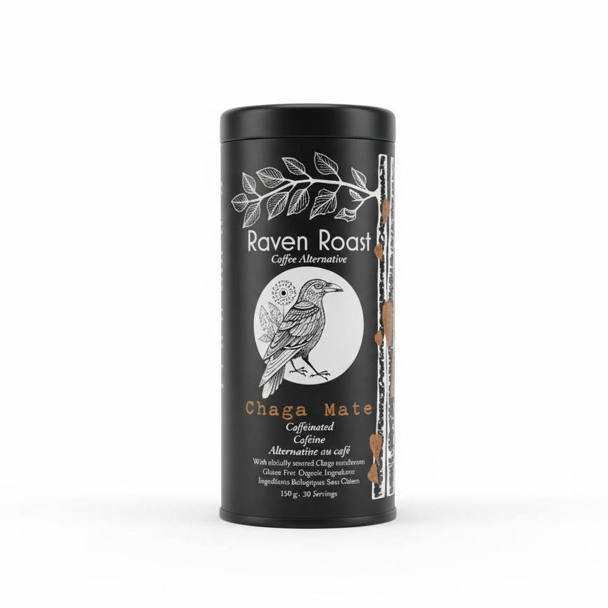 Raven Roast Chaga Mate (caffeinated) 150g - WHOLESALE Coffee Alternative - nelsonnaturals remineralizing toothpaste