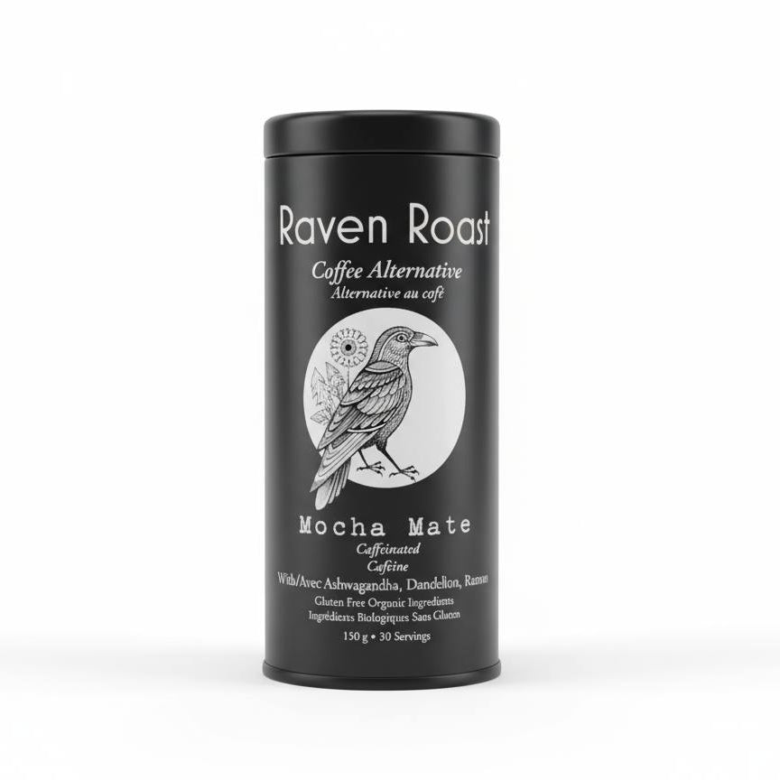 Raven Roast Mocha Mate (caffeinated) 150g Coffee Alternative - nelsonnaturals remineralizing toothpaste