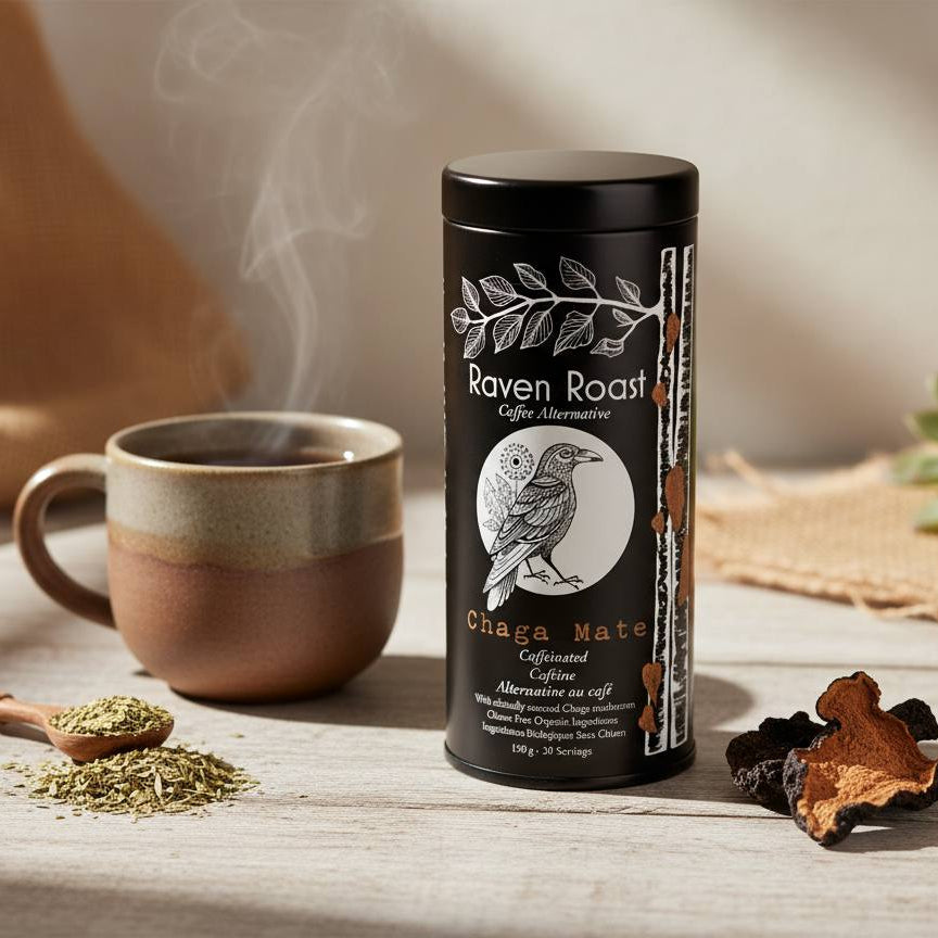 Raven Roast Chaga Mate (caffeinated) Coffee Alternative - nelsonnaturals remineralizing toothpaste