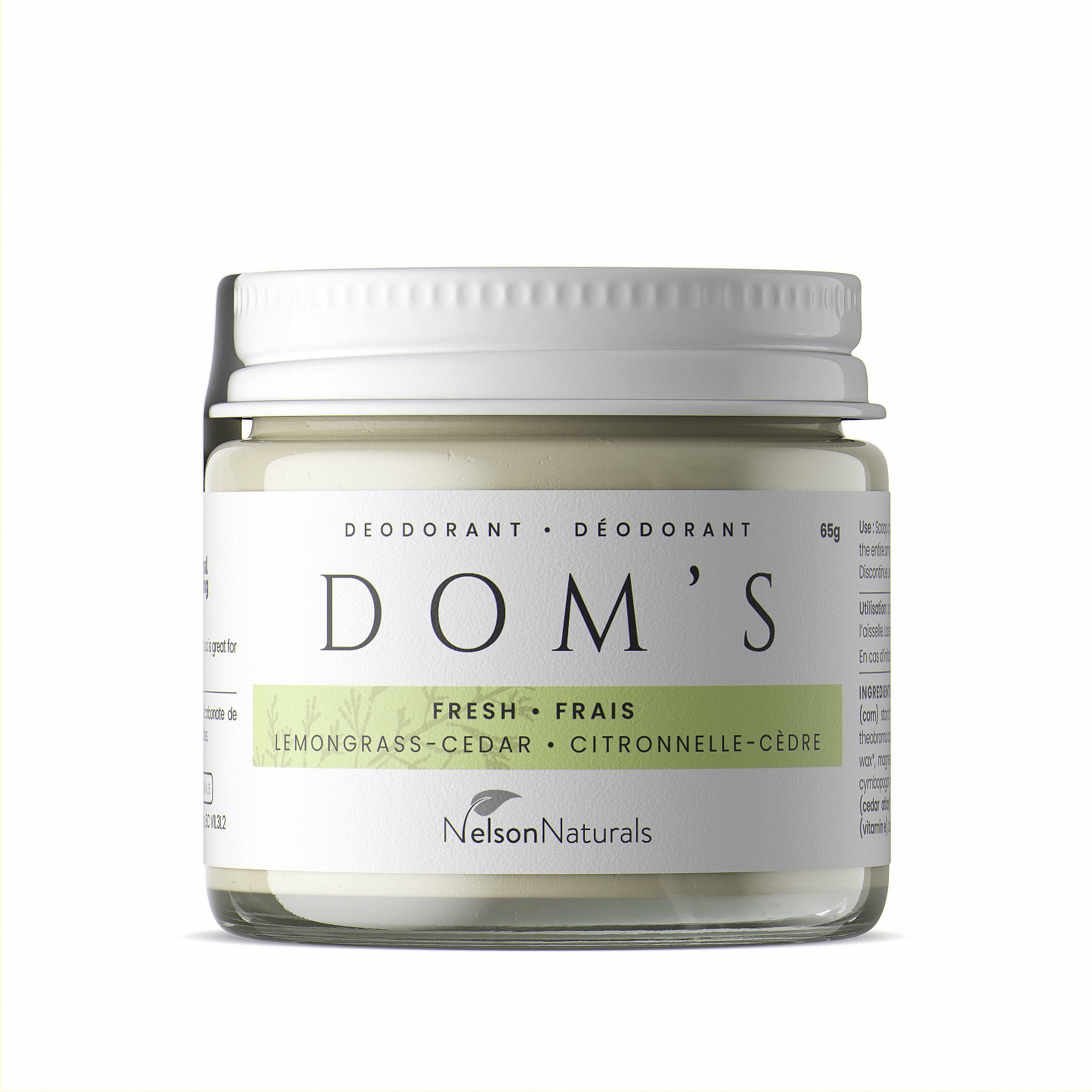 Dom's Deodorant - Fresh 65g Deodorant - nelsonnaturals remineralizing toothpaste