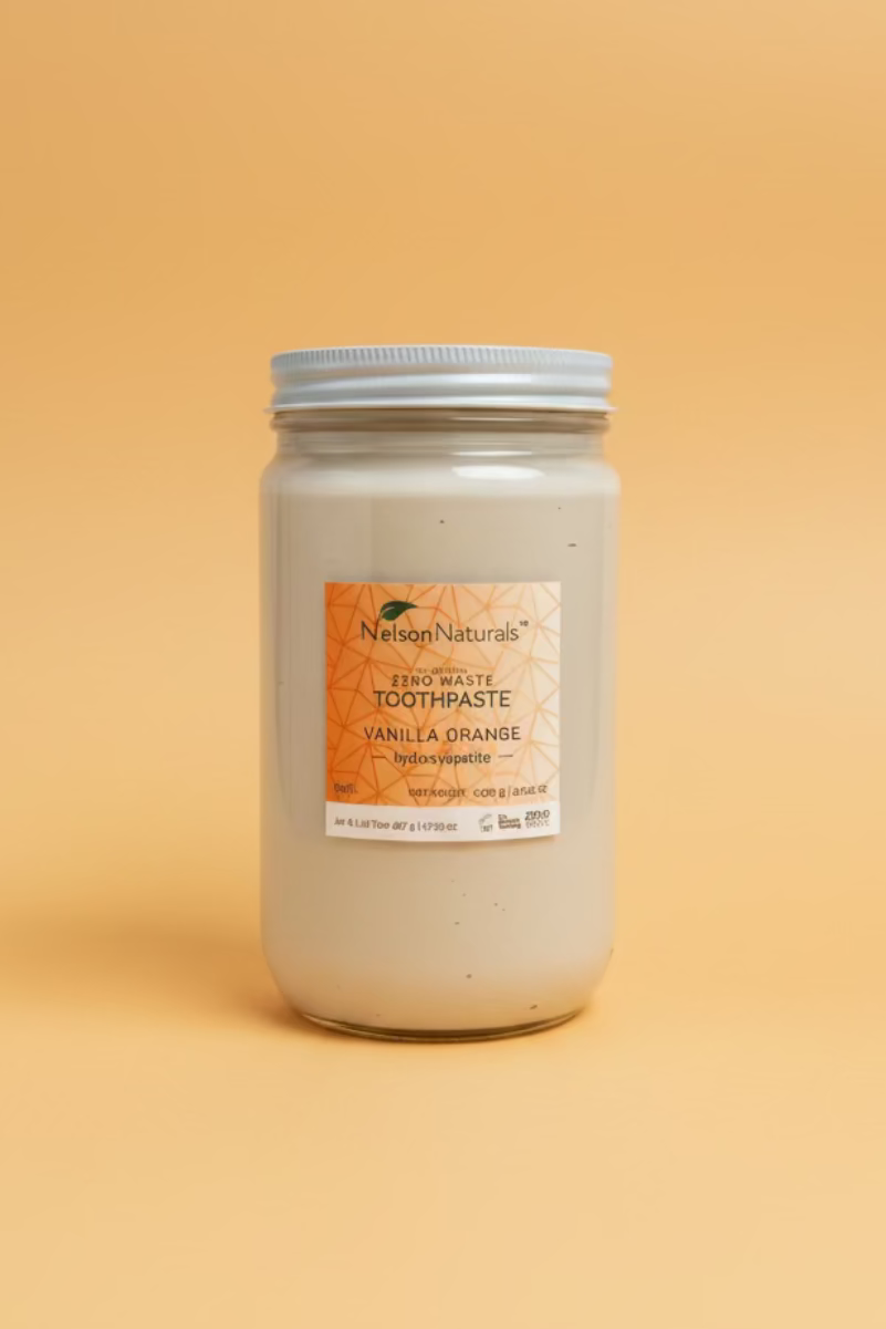 *NEW JARS* Vanilla Orange with Hydroxyapatite 1450 g - WHOLESALE  - nelsonnaturals remineralizing toothpaste