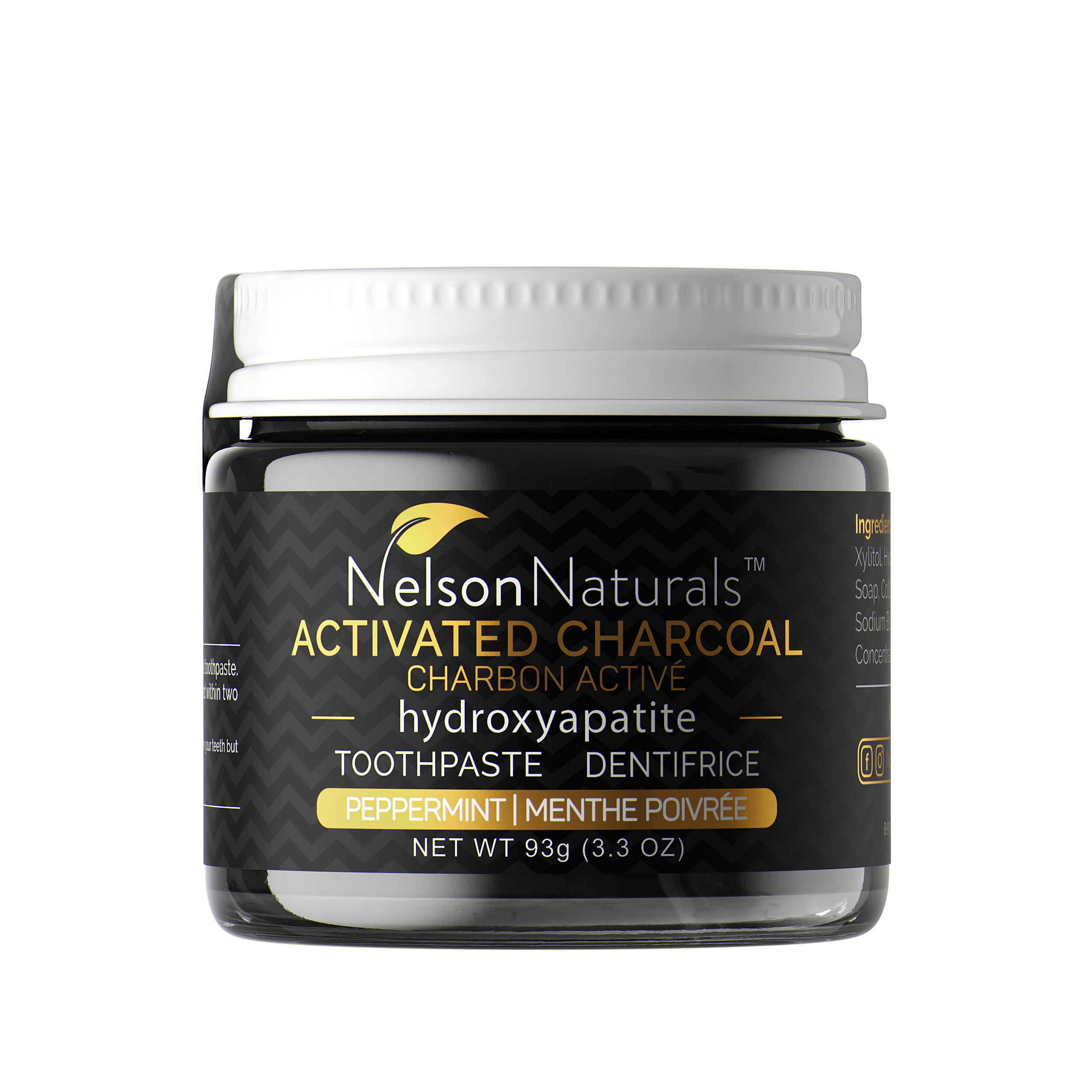 Activated Charcoal with hydroxyapatite 93g - WHOLESALE Toothpaste - nelsonnaturals remineralizing toothpaste