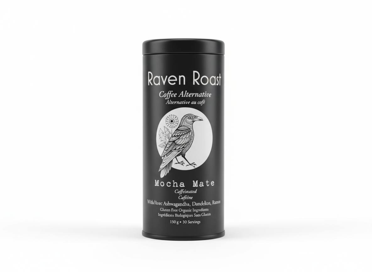 Raven Roast Mocha Mate (caffeinated) 150g - WHOLESALE Coffee Alternative - nelsonnaturals remineralizing toothpaste