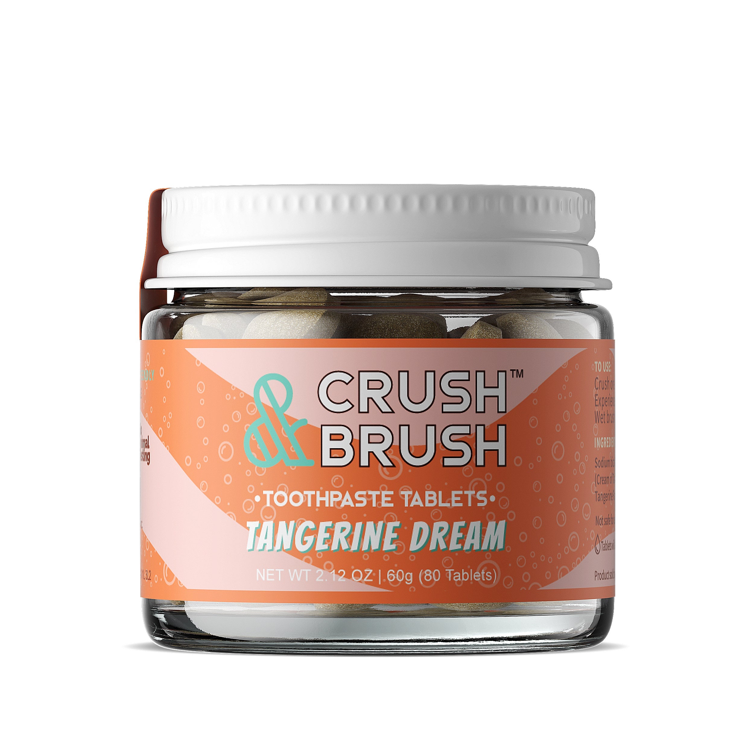 Crush & Brush TANGERINE DREAM 60g - WHOLESALE Toothpaste - nelsonnaturals remineralizing toothpaste