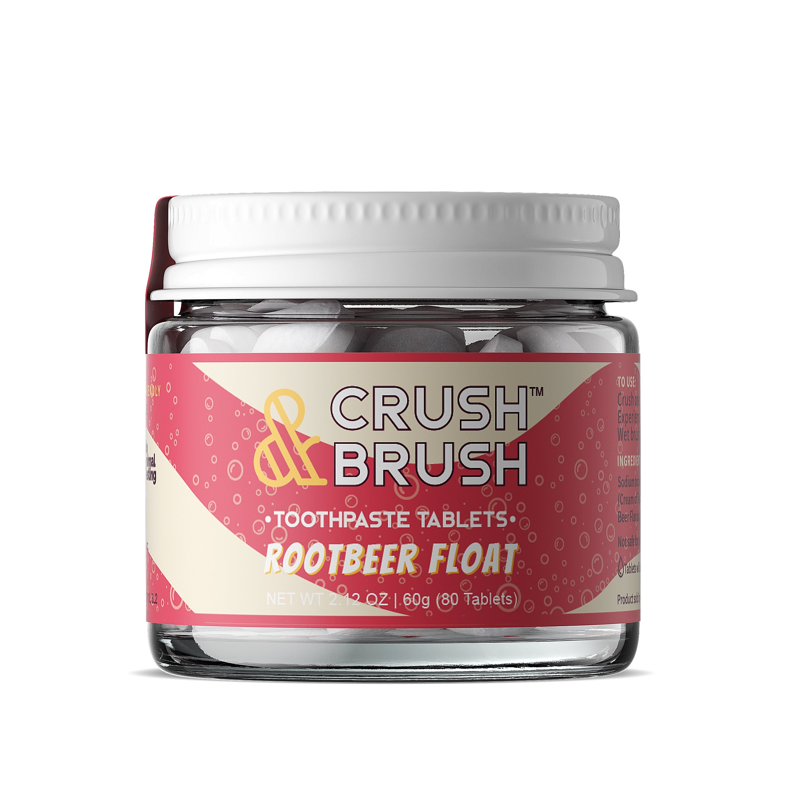 Crush & Brush ROOTBEER FLOAT 60g - WHOLESALE Toothpaste - nelsonnaturals remineralizing toothpaste