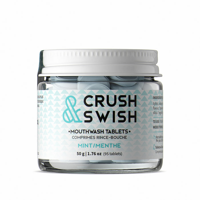 Crush & Swish MINT 50g - Mouthwash Tablets Mouthwash Tablet - nelsonnaturals remineralizing toothpaste