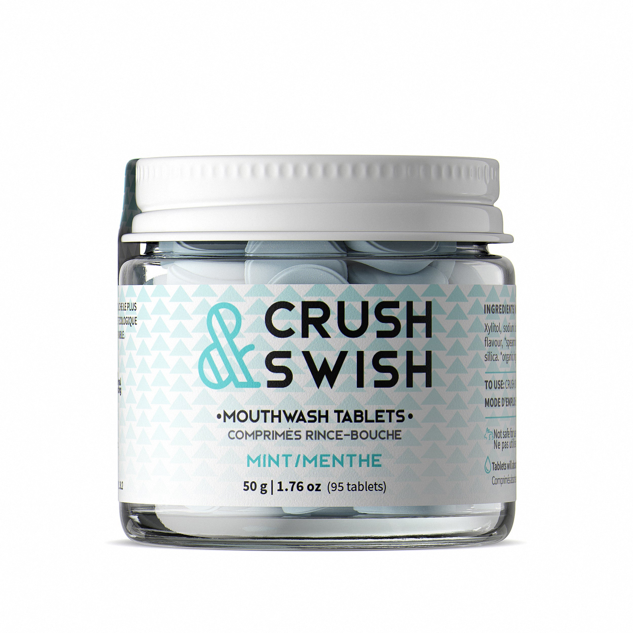 Crush & Swish MINT 50g - Mouthwash Tablets - WHOLESALE Mouthwash Tablet - nelsonnaturals remineralizing toothpaste