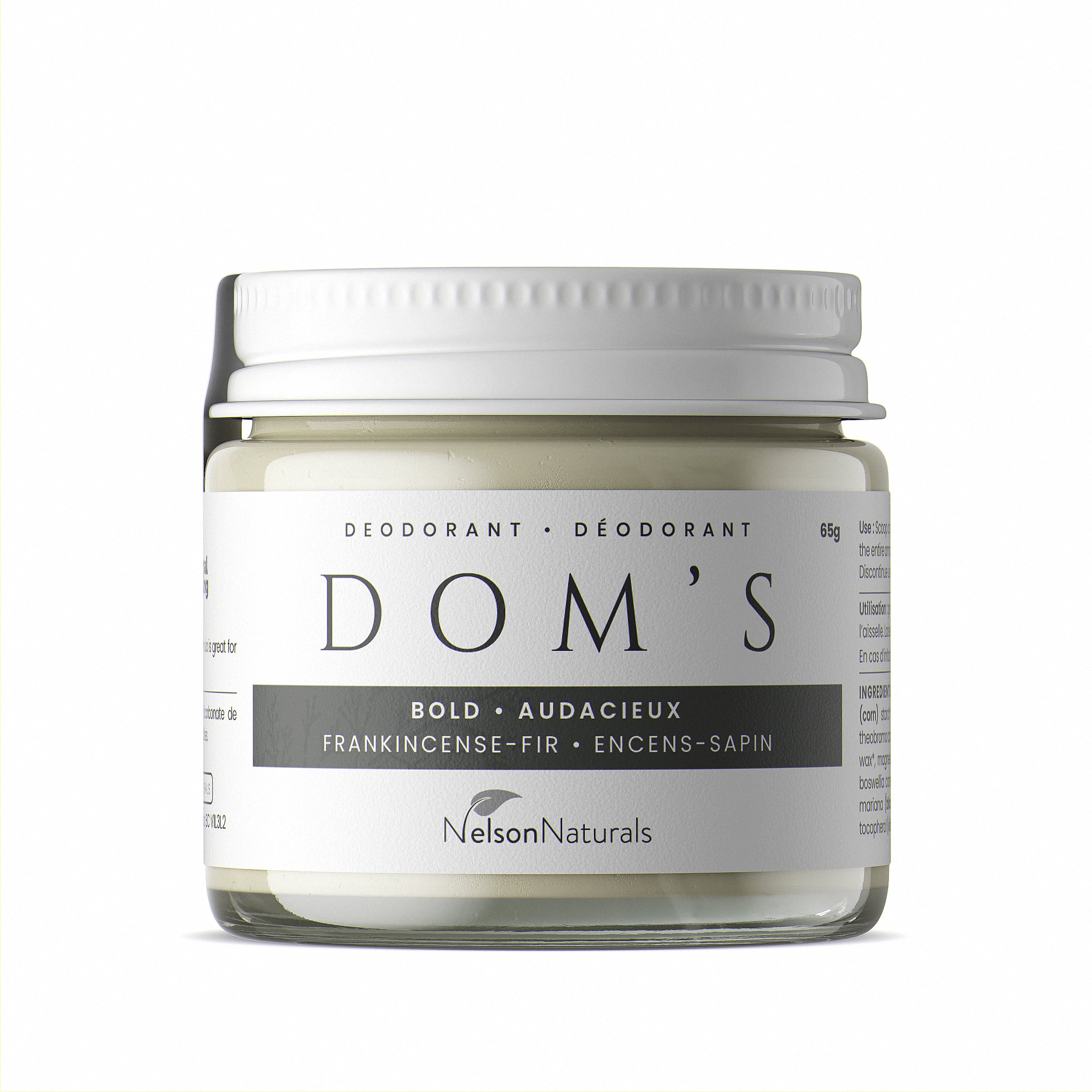Dom's Deodorant - Bold 65g - WHOLESALE Deodorant - nelsonnaturals remineralizing toothpaste