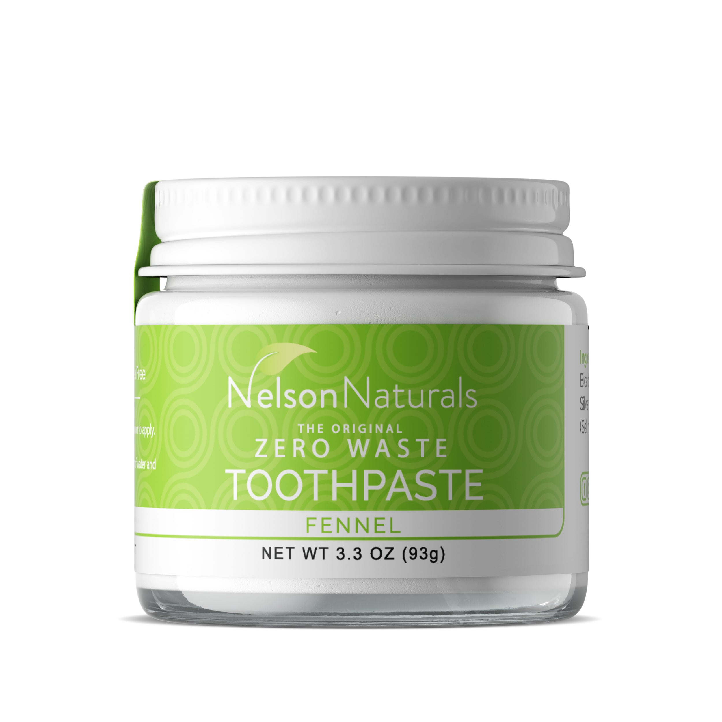 Fennel 93g - WHOLESALE Toothpaste - nelsonnaturals remineralizing toothpaste