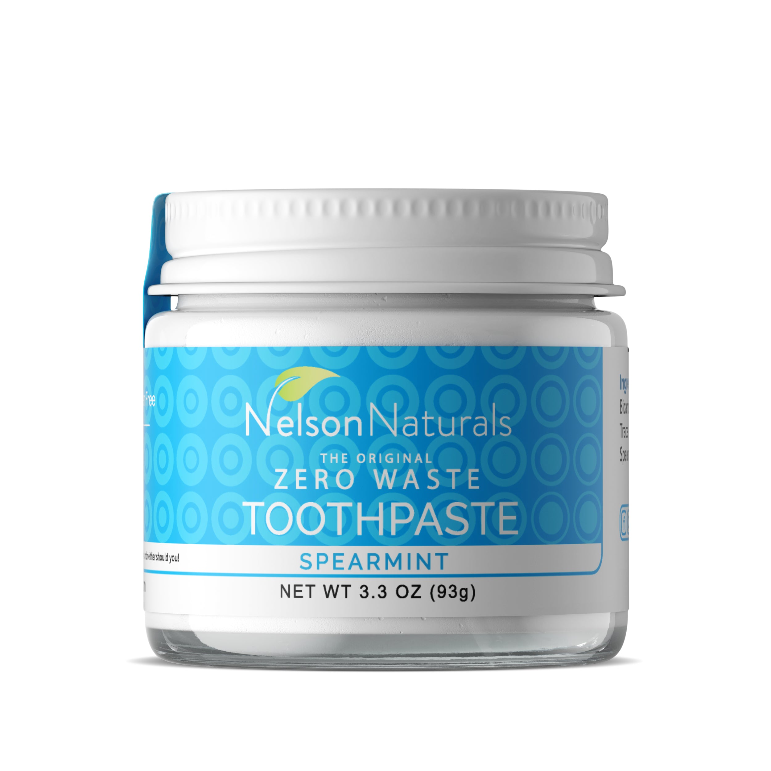 Spearmint 93g Toothpaste - nelsonnaturals remineralizing toothpaste